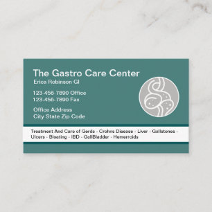 Carte De Visite Thème Intestinal Gastroentérologue