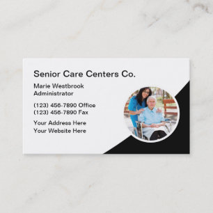 Carte De Visite Thème médical de soins aux seniors