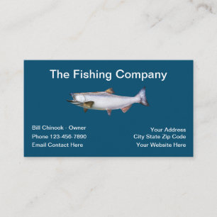 Carte De Visite Thème pêche Chinook