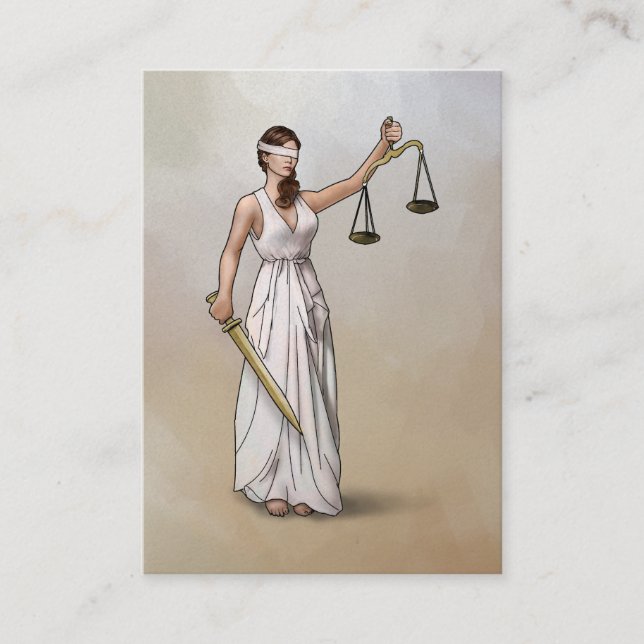 Carte De Visite Themis - Madame Justice (Devant)