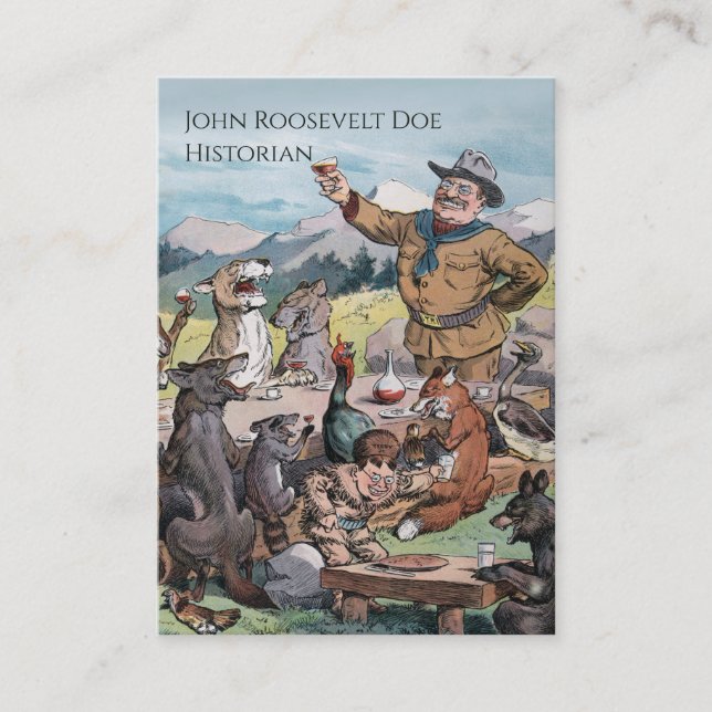 Carte De Visite Theodore Roosevelt - Professeur d'histoire et de g (Devant)