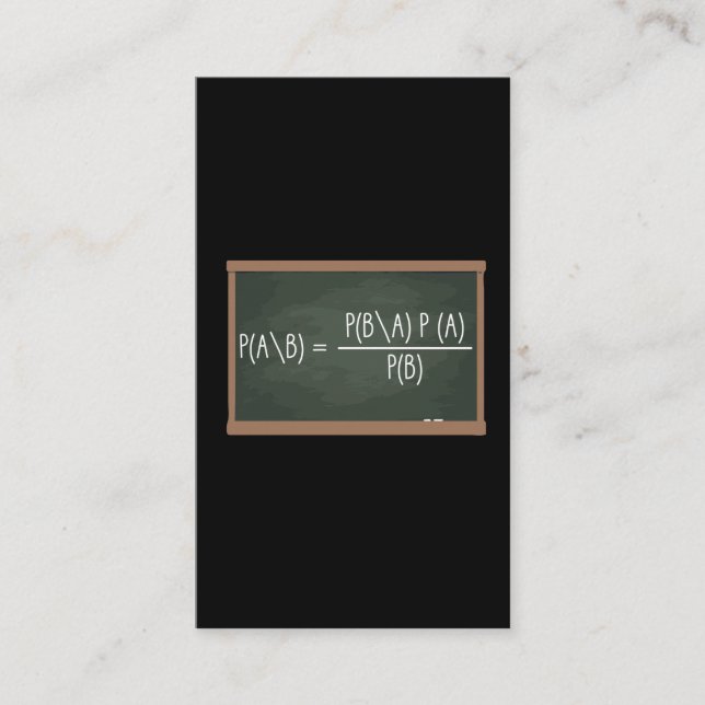 Carte De Visite Théorie de la probabilité de Bayes Sciences des do (Devant)