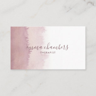 Carte De Visite Thérapeute conseiller en aquarelle abstraite Rose 