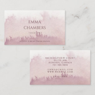 Carte De Visite Thérapeute Conseiller en aquarelle abstraite Rose 