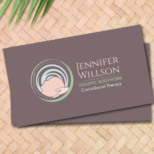 Carte De Visite Thérapeute Craniosacral Tête Mains Flux Holistique
