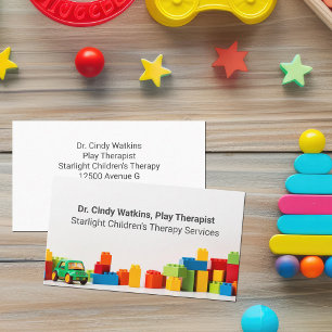Carte De Visite Thérapeute de jeu pour enfants Jouets Enfants Psyc