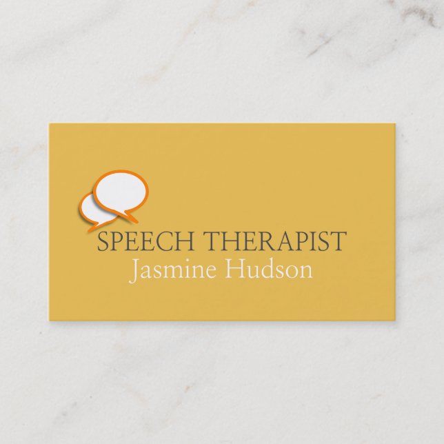 Carte De Visite Thérapeute de la parole Conseils et santé mentale (Devant)