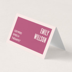Carte De Visite Thérapeute de la parole QR plié
