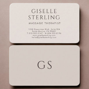 Carte De Visite Thérapeute de massage