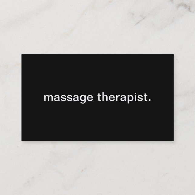 Carte De Visite Thérapeute de massage (Devant)
