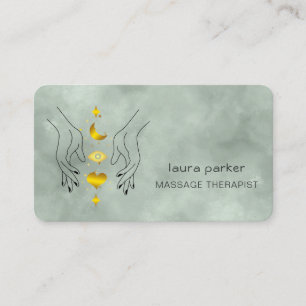 Carte De Visite Thérapeute de Massage aux Mains Guérisseuses Fitne