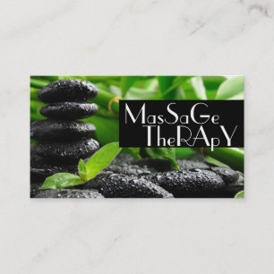 Carte De Visite Thérapeute de massage Clinique de bien-être Sant