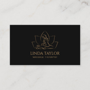 Carte De Visite Thérapeute de massage professionnel Lotus Spa Médi