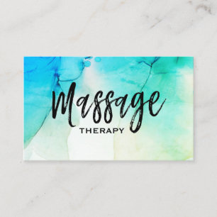 Carte De Visite ** Thérapeute de massage ~ Thérapie de massage Aqu