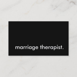 Carte De Visite thérapeute du mariage.