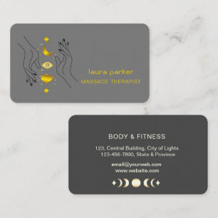 Carte De Visite Thérapeute en Massage aux Mains Guérisseuses Fitne