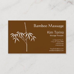 Carte De Visite Thérapeute en massage Bambou Japonais