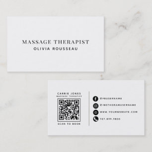 Carte De Visite Thérapeute en massage moderne