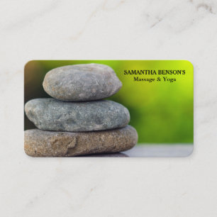 Carte De Visite Thérapeute en Massage Pierres Zen
