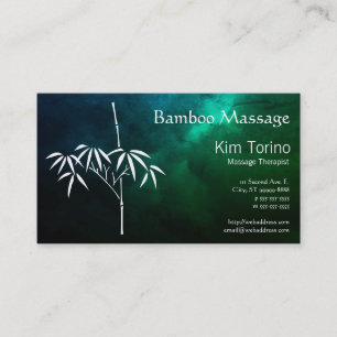 Carte De Visite Thérapeute en massage Rendez-vous Nuages Sombres B