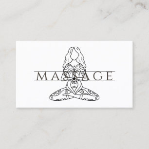 Carte De Visite Thérapeute en Massage Simple Élégant Moderne Pose