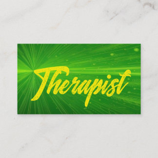 Carte De Visite Thérapeute vert brillant