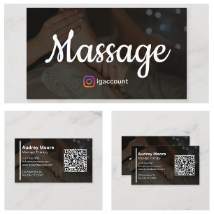 Carte De Visite Thérapeutes de Massage de Bien-être Réflexologues 