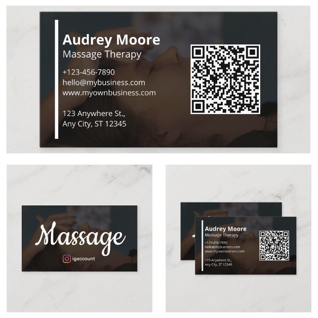 Carte De Visite Thérapeutes de massage modernes (Modern Massage Therapists Business Card
)