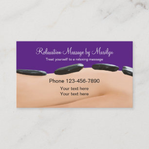 Carte De Visite Thérapie de massage aux pierres chaudes