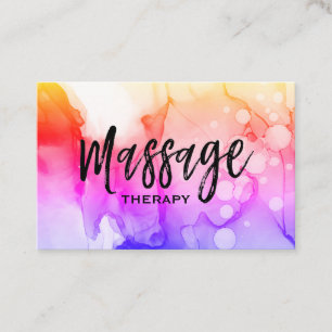Carte De Visite ** Thérapie de massage de thérapeute de massage
