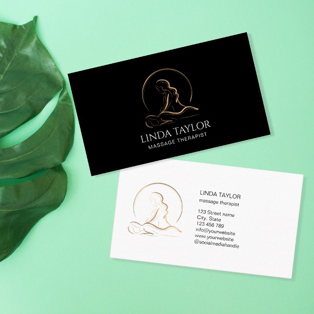 Carte De Visite Thérapie de massage holistique Healer Energy Busin (Créateur téléchargé)