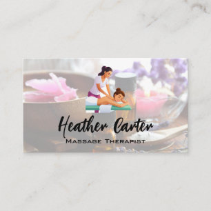 Carte De Visite Thérapie de Massage   Huiles de Spa Sels