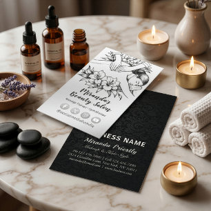 Carte De Visite Thérapie de Massage Mains de Guérison Énergie Spa