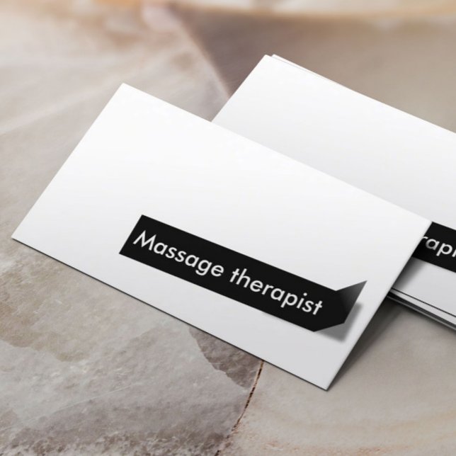 Carte De Visite Thérapie de massage minimaliste Plain (Créateur téléchargé)