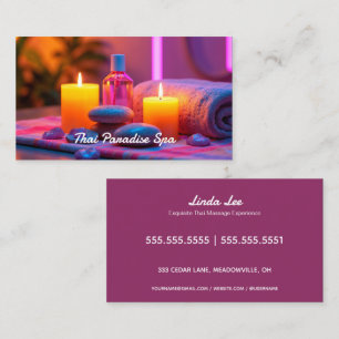 Carte De Visite Thérapie de massage Neon