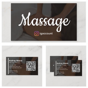 Carte De Visite Thérapie de massage Thérapistes holistiques du mie