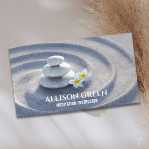 Carte De Visite Thérapie massage SPA zen Yoga Instructeur Méditati