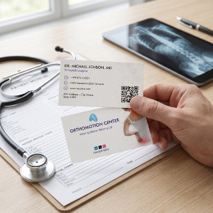 Carte De Visite Thérapie orthopédique Minimaliste blanc