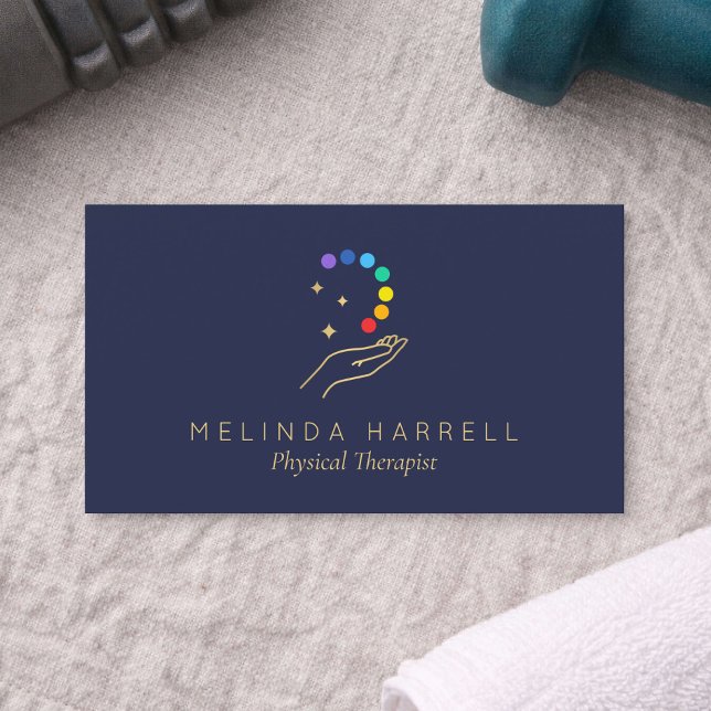 Carte De Visite Thérapie physique moderne Soin corporel Main de gu (Créateur téléchargé)