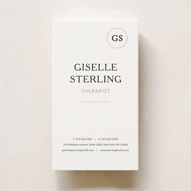 Carte De Visite Therapist Mental Health Minimalist Professional  (Créateur téléchargé)