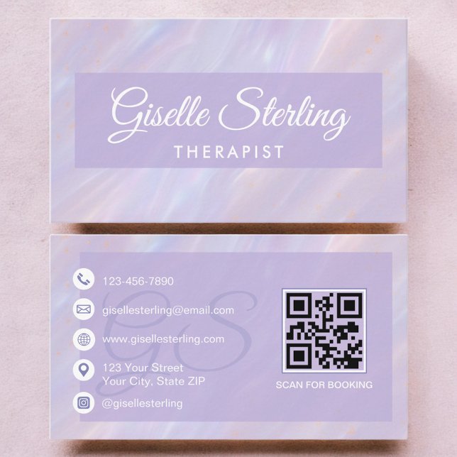 Carte De Visite Therapist Psychologist Purple (Créateur téléchargé)