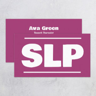Carte De Visite Thérapiste de la parole SLP