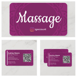 Carte De Visite Thérapiste Massage Reiki Réflexologie Chiropratiqu