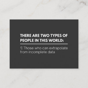 Carte De Visite There are two TYPES de people in this world
