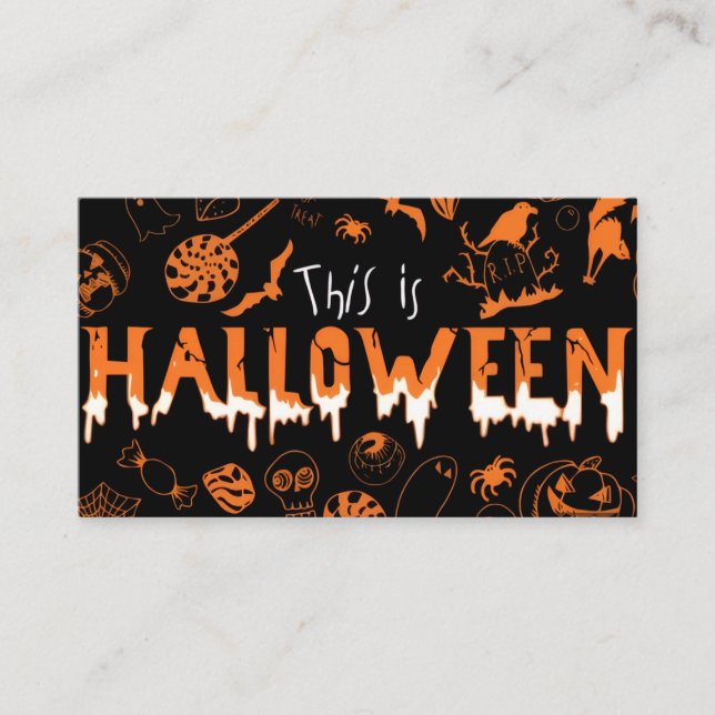 Carte De Visite "This is Halloween – Spooky Style for the Bold🎃" (Devant)