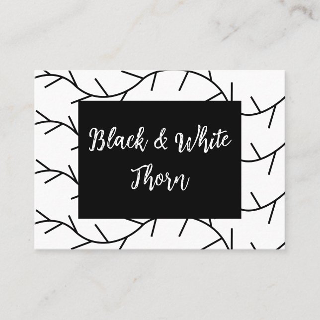 Carte De Visite Thorn Black et White Thorn (Devant)