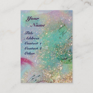 CARTE DE VISITE THUMBELINA DORMANT ENTRE LE FEUILLE ROSE