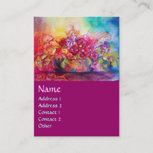 CARTE DE VISITE THUMBELINA, PANIER À FLEURS ET BOUTEILLE