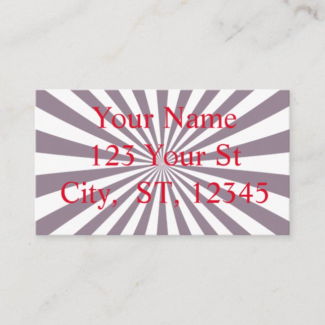 Carte De Visite Thunder_Cove de Starburst Abstrait (Devant)