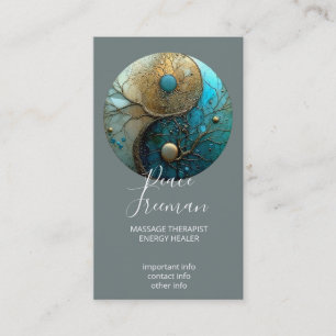 Carte De Visite Tides of Balance   Yin Yang Design